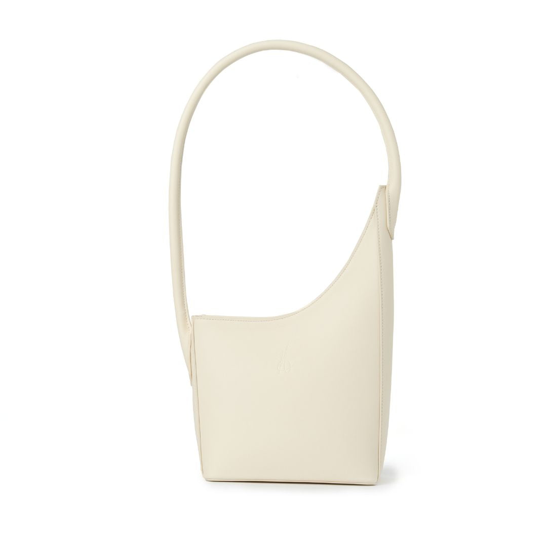 Aurora ivory handbag with red interior